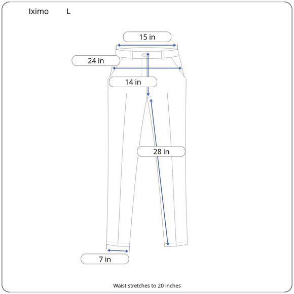 IXIMO Linen Blend Wide Leg Barrel Pants Green Size Large Lagenlook Balloon - Picture 10 of 10